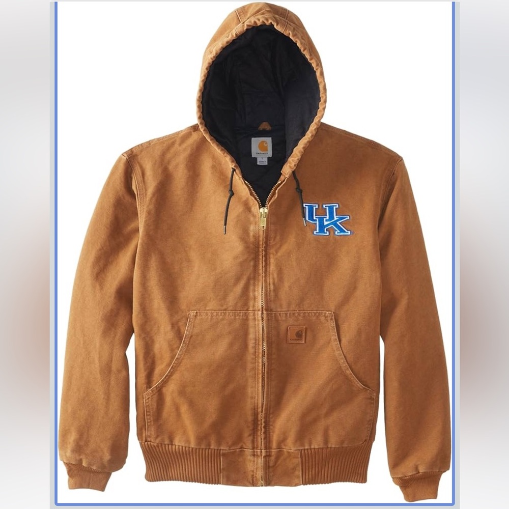 NWT Extremely RARE Kentucky Wildcats Carhartt Men's Brown Duck Jacket Coat XLT